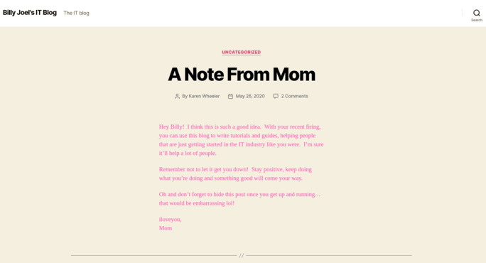 Wordpress Home site